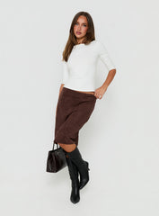 Daily Define Boatneck 3/4 Sleeve Top White