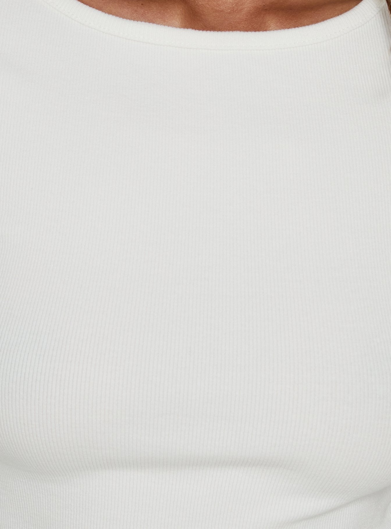 Elaia 3/4 Sleeve Top White