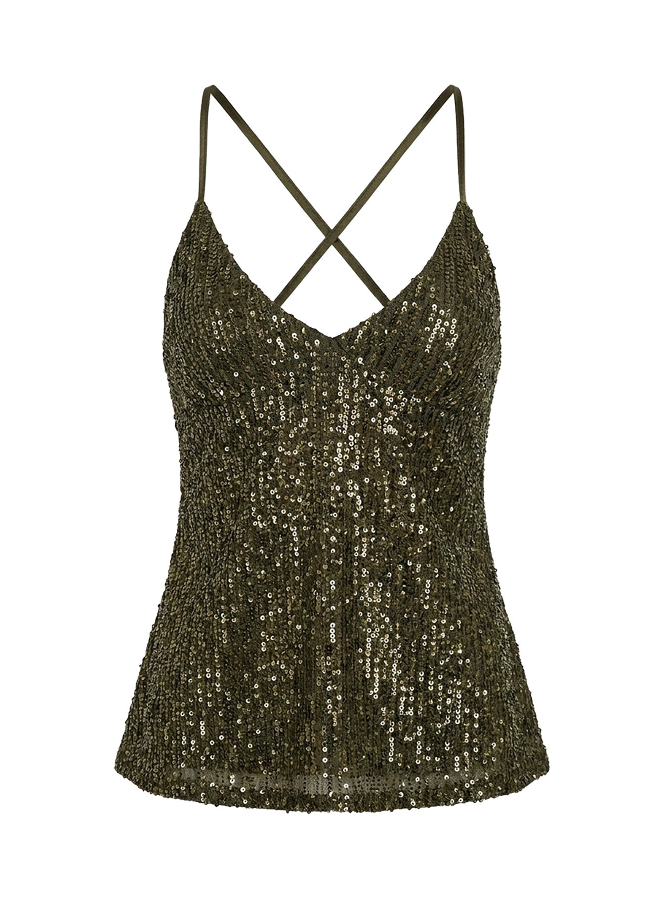 Opaline Sequin Cami Top Green